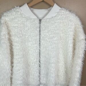 Xhilaration White Teddy Jacket Plush Cozy Outerwear Women's XXL